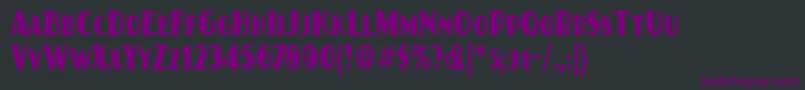 JuanitaCondensedItc Font – Purple Fonts on Black Background
