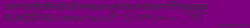 Bengalidhakassk Font – Black Fonts on Purple Background