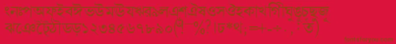 Подробнее о шрифте Bengalidhakassk Шрифт Bengalidhakassk – коричневые шрифты на красном фоне