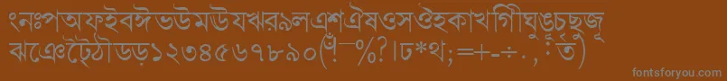 More about Bengalidhakassk Font Bengalidhakassk Font – Gray Fonts on Brown Background