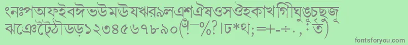 Bengalidhakassk Font – Gray Fonts on Green Background