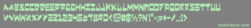 Quakec Font – Green Fonts on Gray Background
