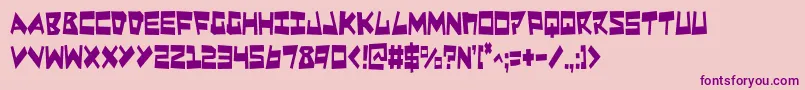 Quakec Font – Purple Fonts on Pink Background