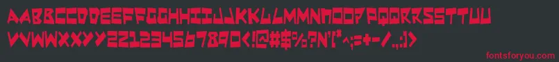 Quakec Font – Red Fonts on Black Background