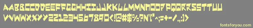 Quakec Font – Yellow Fonts on Gray Background