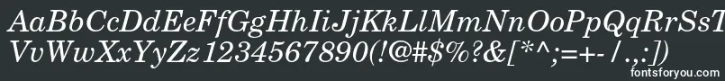 NewcenturyschlbkltstdIt Font – White Fonts on Black Background