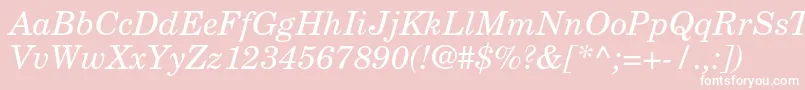 NewcenturyschlbkltstdIt Font – White Fonts on Pink Background