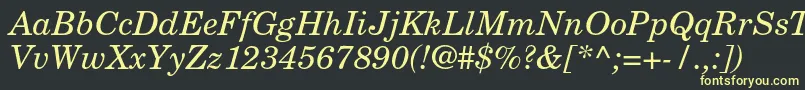 NewcenturyschlbkltstdIt Font – Yellow Fonts on Black Background