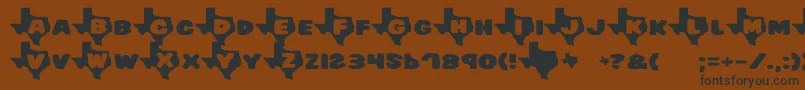Шрифт Texas – чёрные шрифты на коричневом фоне