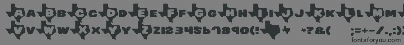 Texas Font – Black Fonts on Gray Background
