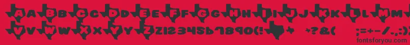 Texas Font – Black Fonts on Red Background