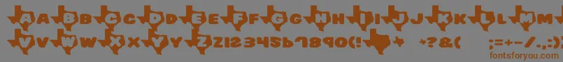 Texas Font – Brown Fonts on Gray Background