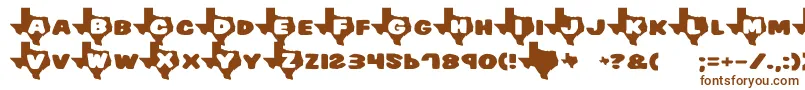 Czcionka Texas – brązowe czcionki
