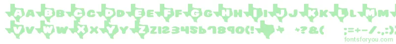 Texas Font – Green Fonts on White Background
