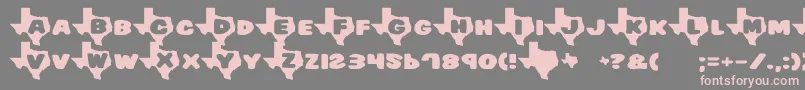 Texas Font – Pink Fonts on Gray Background