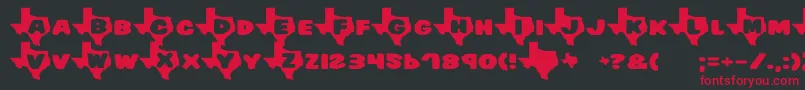 Texas Font – Red Fonts on Black Background