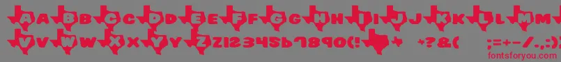 Texas Font – Red Fonts on Gray Background