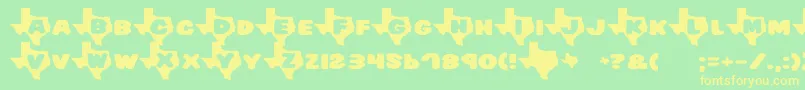 Texas Font – Yellow Fonts on Green Background