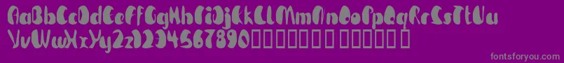 TmBeguiled-Schriftart – Graue Schriften auf violettem Hintergrund