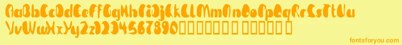 More about TmBeguiled Font TmBeguiled Font – Orange Fonts on Yellow Background