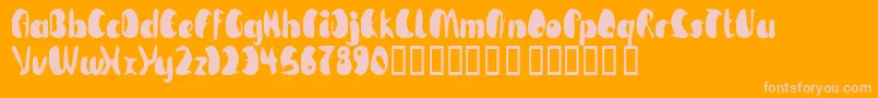 TmBeguiled Font – Pink Fonts on Orange Background