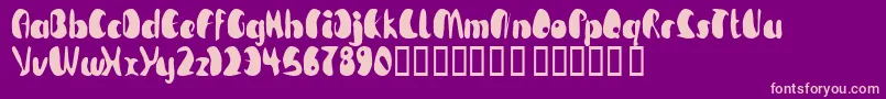 TmBeguiled Font – Pink Fonts on Purple Background