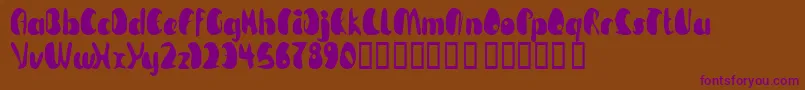 TmBeguiled Font – Purple Fonts on Brown Background