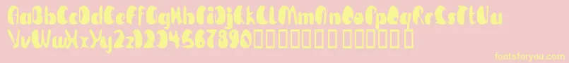 TmBeguiled Font – Yellow Fonts on Pink Background