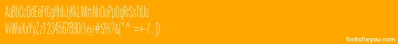 KeytinLight-Schriftart – Weiße Schriften auf orangefarbenem Hintergrund