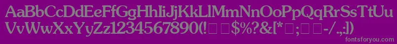 Шрифт SouvenirMedium – серые шрифты на фиолетовом фоне
