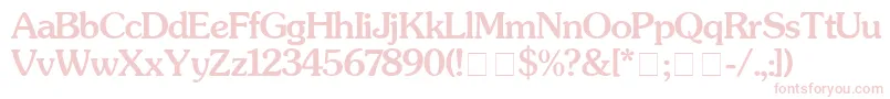 Czcionka SouvenirMedium – różowe czcionki