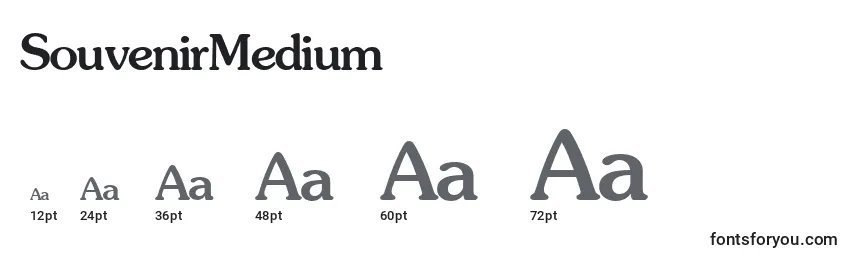 SouvenirMedium Font Sizes