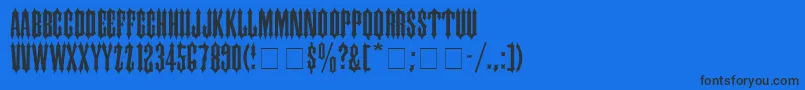 フォントCantinaExpandedSsiSemiExpanded – 黒い文字の青い背景