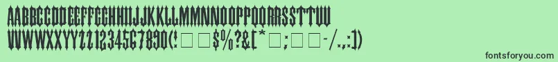 フォントCantinaExpandedSsiSemiExpanded – 緑の背景に黒い文字