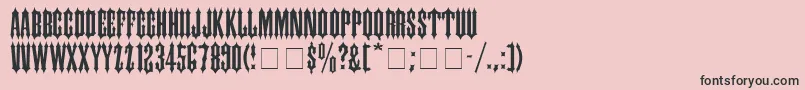 フォントCantinaExpandedSsiSemiExpanded – ピンクの背景に黒い文字