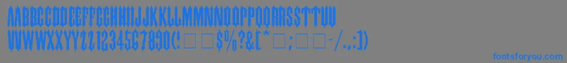 フォントCantinaExpandedSsiSemiExpanded – 灰色の背景に青い文字
