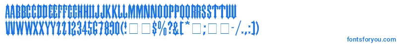 Шрифт CantinaExpandedSsiSemiExpanded – синие шрифты на белом фоне