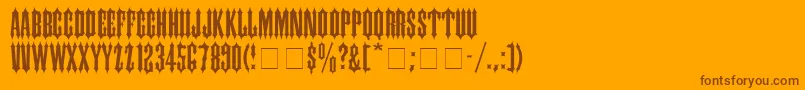CantinaExpandedSsiSemiExpanded Font – Brown Fonts on Orange Background