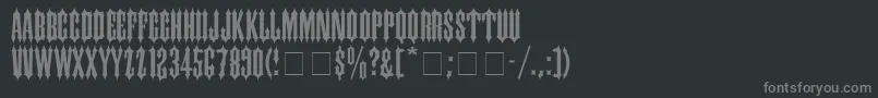 フォントCantinaExpandedSsiSemiExpanded – 黒い背景に灰色の文字