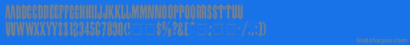 フォントCantinaExpandedSsiSemiExpanded – 青い背景に灰色の文字