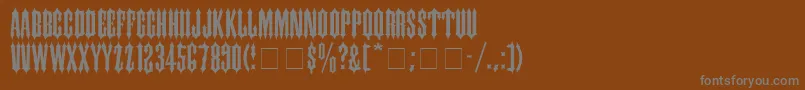 フォントCantinaExpandedSsiSemiExpanded – 茶色の背景に灰色の文字