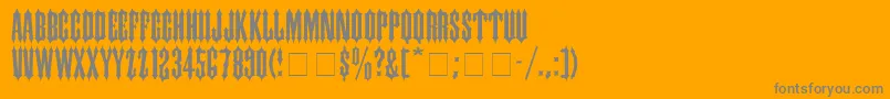 フォントCantinaExpandedSsiSemiExpanded – オレンジの背景に灰色の文字