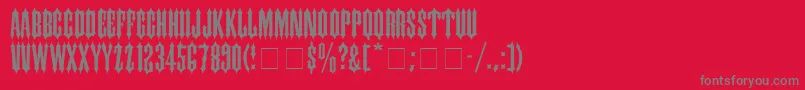 CantinaExpandedSsiSemiExpanded-fontti – harmaat kirjasimet punaisella taustalla