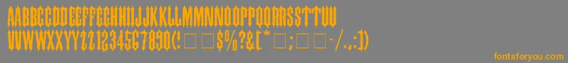 CantinaExpandedSsiSemiExpanded Font – Orange Fonts on Gray Background