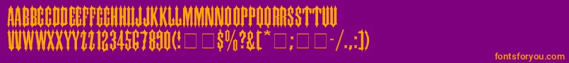 Шрифт CantinaExpandedSsiSemiExpanded – оранжевые шрифты на фиолетовом фоне