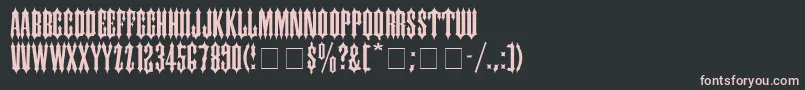 フォントCantinaExpandedSsiSemiExpanded – 黒い背景にピンクのフォント