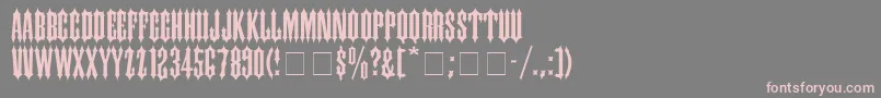 フォントCantinaExpandedSsiSemiExpanded – 灰色の背景にピンクのフォント