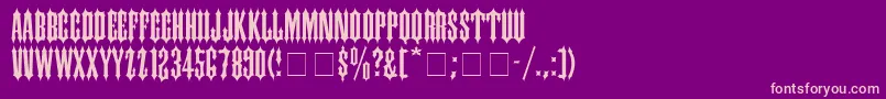 CantinaExpandedSsiSemiExpanded Font – Pink Fonts on Purple Background