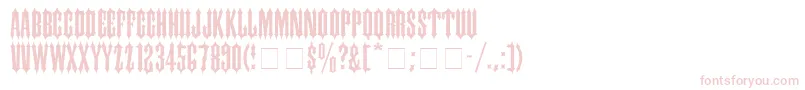 CantinaExpandedSsiSemiExpanded-Schriftart – Rosa Schriften auf weißem Hintergrund