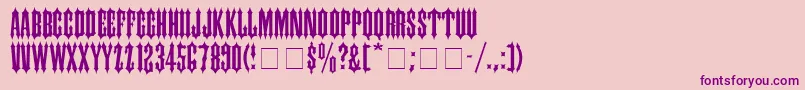 フォントCantinaExpandedSsiSemiExpanded – ピンクの背景に紫のフォント
